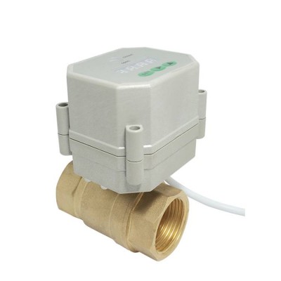 Miniature Water 12V Brass Motorized Ball Valve With Timer